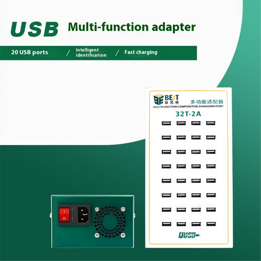 Nabíječka stanice Best 32T-2A, 2A, 32 x USB-A, bílá