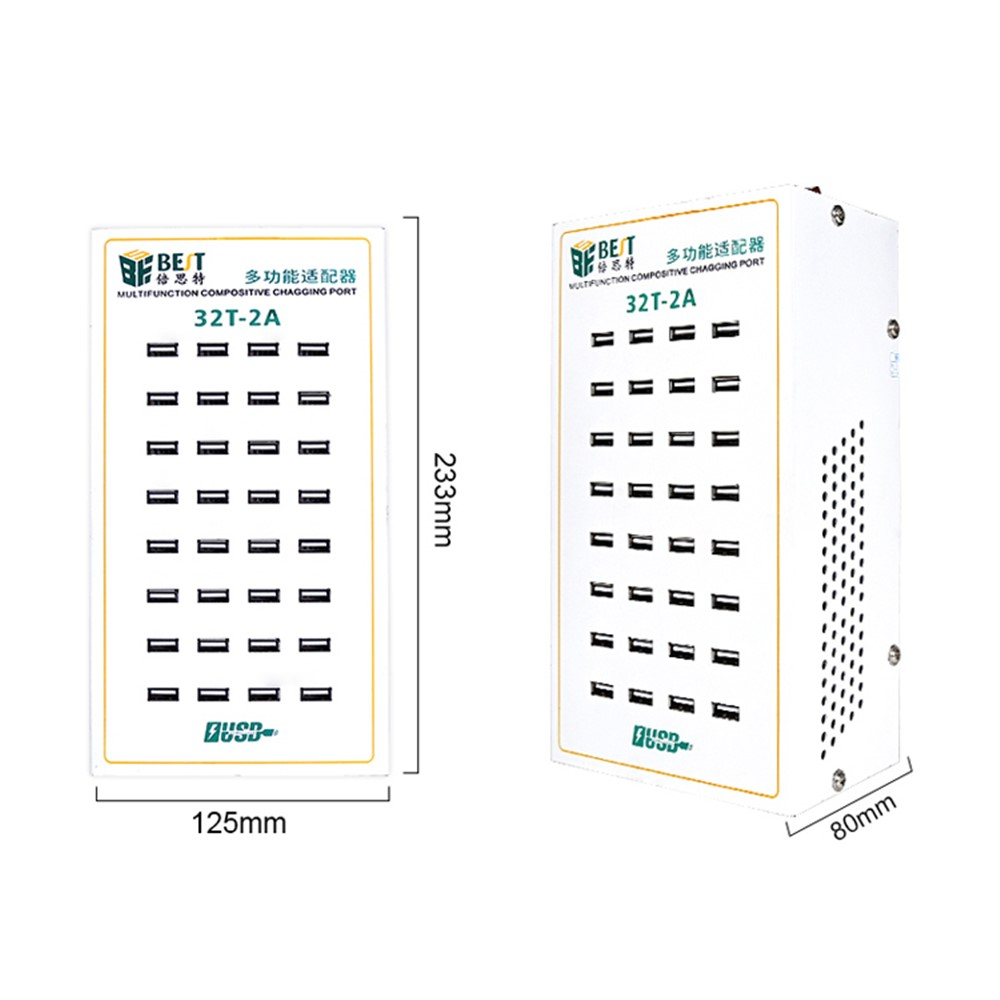 Nabíječka stanice Best 32T-2A, 2A, 32 x USB-A, bílá