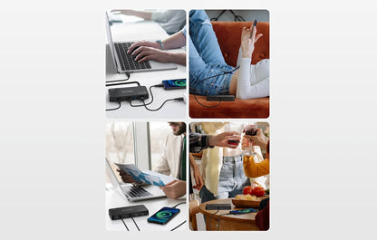 Nabíječka stanice BlitzWolf BW-i100, 120W, 5A, 2 x USB-A - 3 x USB-C, Černá