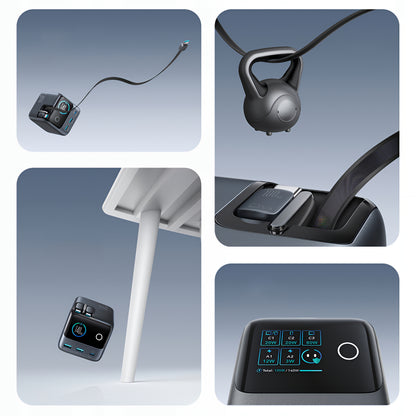 Joyroom Podix JR-TRD01 Charging Station with USB-C Cable, 140W, 1 x USB-C - 2 x USB-A, Gray