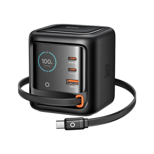 Nabíječka Stanice s kabelem USB-C Mcdodo FreeGo CH-1391 Displej, 100W, 5A, 1 x USB-A - 2 x USB-C, Černá