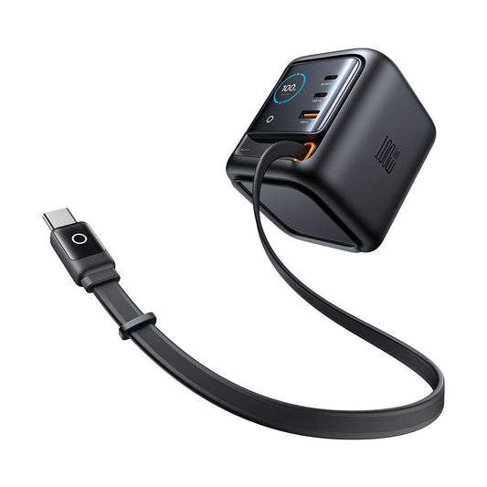 Nabíječka Stanice s kabelem USB-C Mcdodo FreeGo CH-1391 Displej, 100W, 5A, 1 x USB-A - 2 x USB-C, Černá