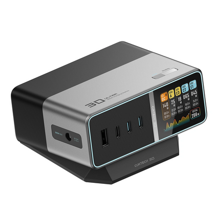 Nabíječka stanice Cuktech TA3005U, 300W, 1 x DC - 1 x USB-A - 3 x USB-C, Šedá