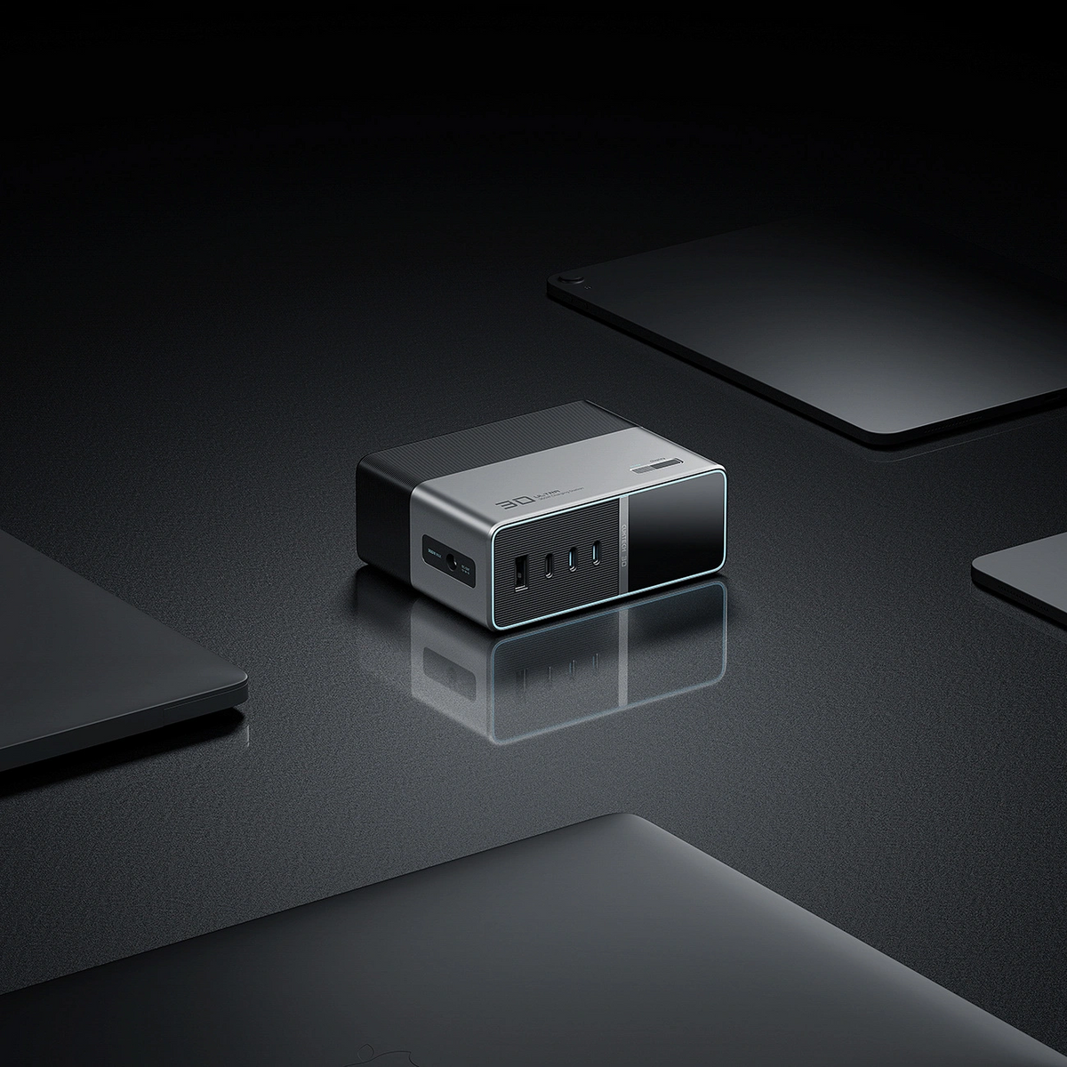 Nabíječka stanice Cuktech TA3005U, 300W, 1 x DC - 1 x USB-A - 3 x USB-C, Šedá