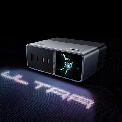 Nabíječka stanice Cuktech TA3005U, 300W, 1 x DC - 1 x USB-A - 3 x USB-C, Šedá