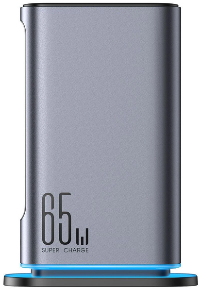 Nabíječka stanice Joyroom JR-TCM02 UK, 65W, 3,25A, 2 x USB-A - 4 x USB-C, šedá