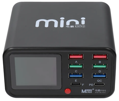 Nabíjecí stanice MaAnt Dianba Mini, 75W, 2 x USB-C - 6 x USB-A, Černá