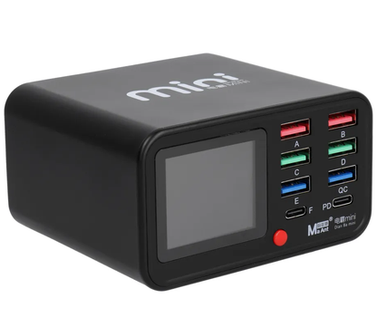 Nabíjecí stanice MaAnt Dianba Mini, 75W, 2 x USB-C - 6 x USB-A, Černá