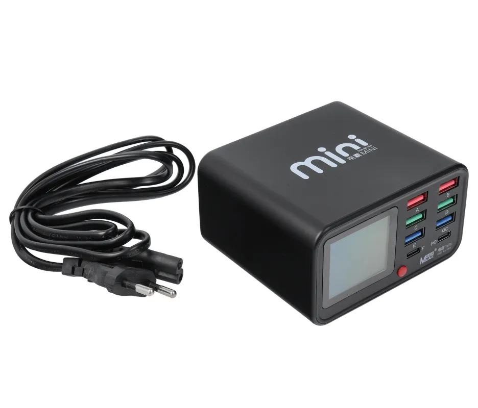 Nabíjecí stanice MaAnt Dianba Mini, 75W, 2 x USB-C - 6 x USB-A, Černá