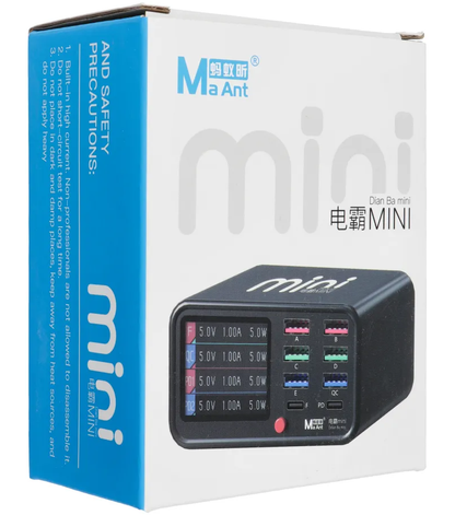 Nabíjecí stanice MaAnt Dianba Mini, 75W, 2 x USB-C - 6 x USB-A, Černá