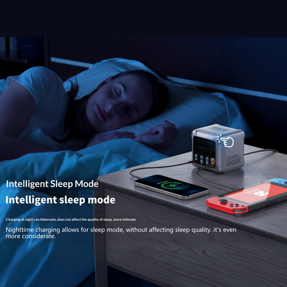Nabíječka stanice OEM BK-126D, 140W, 5A, 2 x USB-A - 6 x USB-C, Šedá