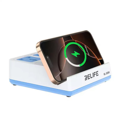 Nabíječka stanice Relife RL-309H QI, 72W, 1 x USB-A - 3 x USB-C, bílá