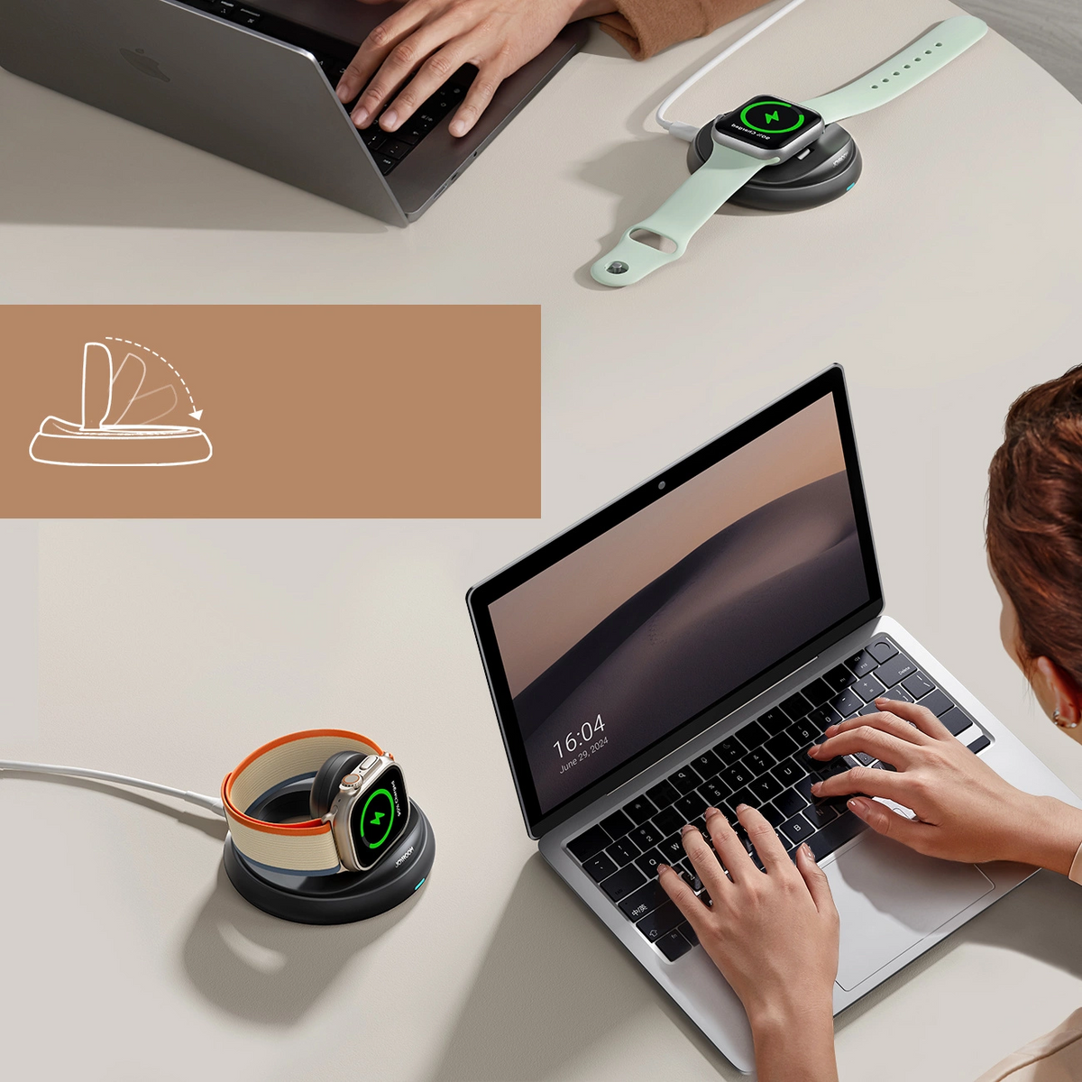 Bezdrátová nabíječka Joyroom JR-W12 pro Apple Watch Series, černá