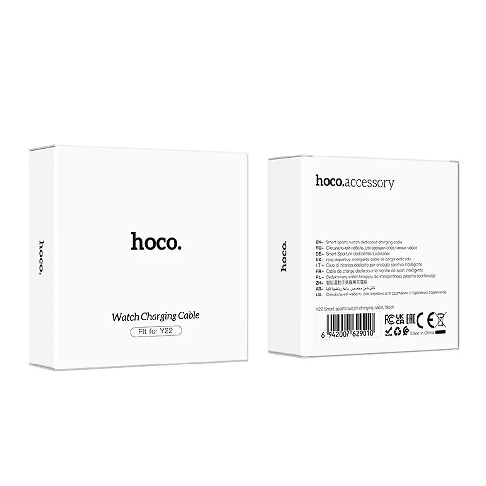Nabíjecí kabel pro Smartwatch HOCO Y22, USB-A, Černý