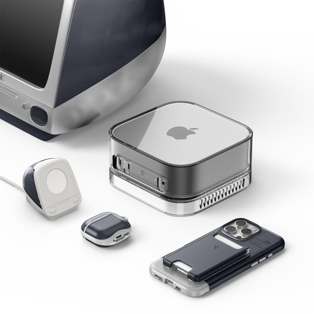 Podstavec Spigen C1 Classic pro bezdrátovou nabíječku Apple Watch Series, šedý