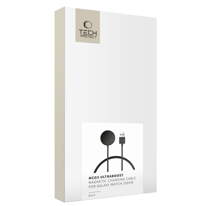 Bezdrátová nabíječka Tech-Protect MC03 Ultraboost pro Samsung Galaxy Watch Series, USB-A, Černá