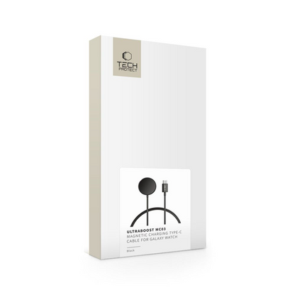 Bezdrátová nabíječka Tech-Protect MC03 Ultraboost pro Samsung Galaxy Watch Series, USB-C, Černá