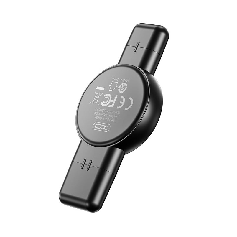 Bezdrátová nabíječka XO Design CX026 pro Apple Watch Series, USB-A / USB-C, Černá