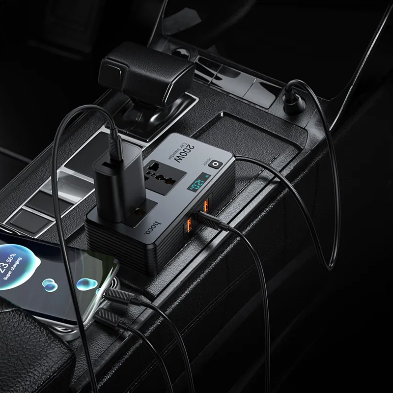 Autoelektrický měnič HOCO Z66, 200W