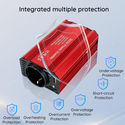 Elektrický autoinverter Techsuit FlexiCarVolt, 300W
