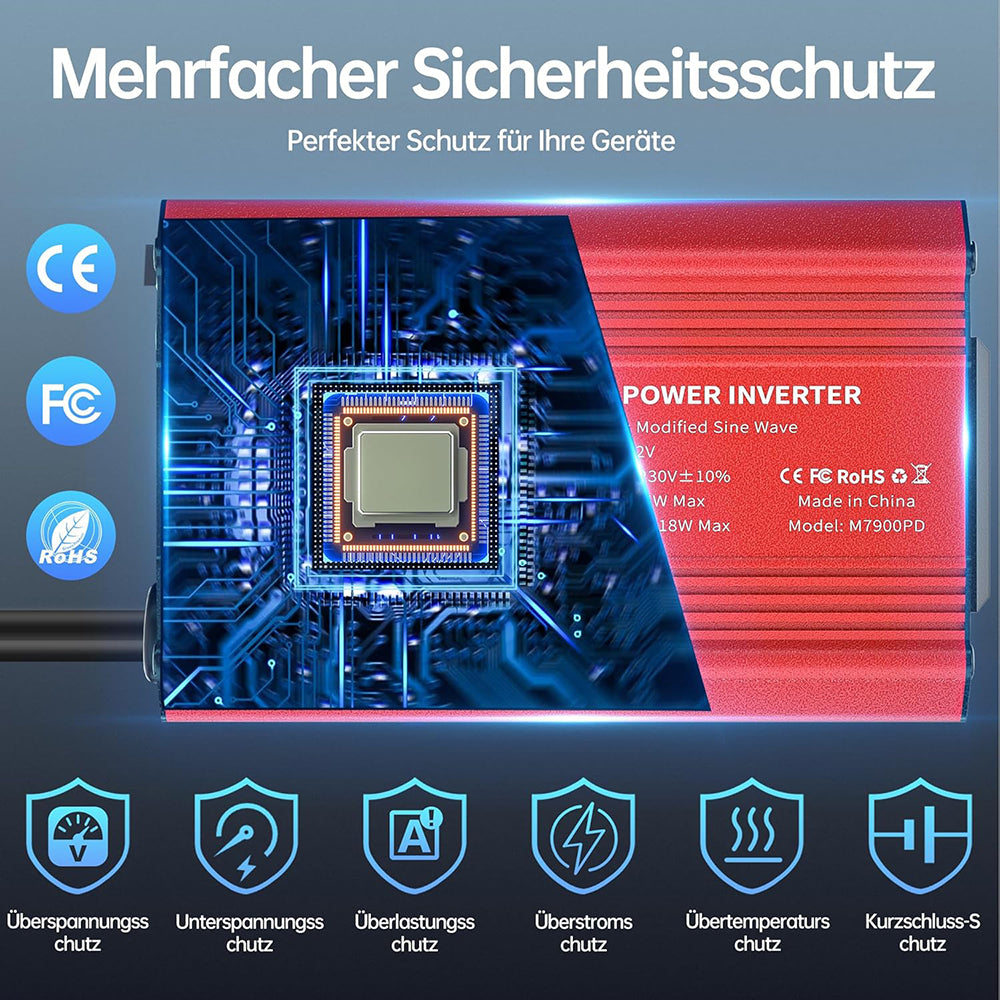 Elektrický autoinverter Techsuit FlexiCarVolt, 300W