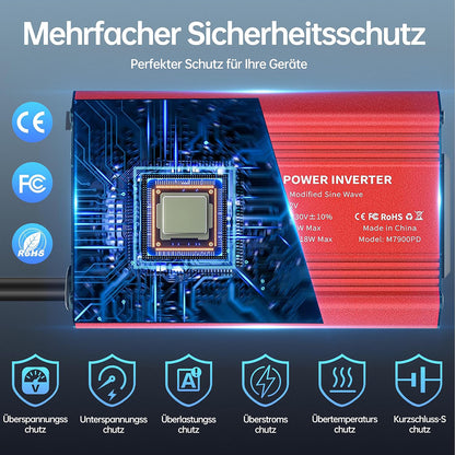 Elektrický autoinverter Techsuit FlexiCarVolt, 300W