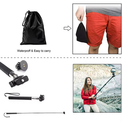 Sada příslušenství pro sportovní kameru Techsuit SA15 pro GoPro / SJCAM Series, 15in1, Černá