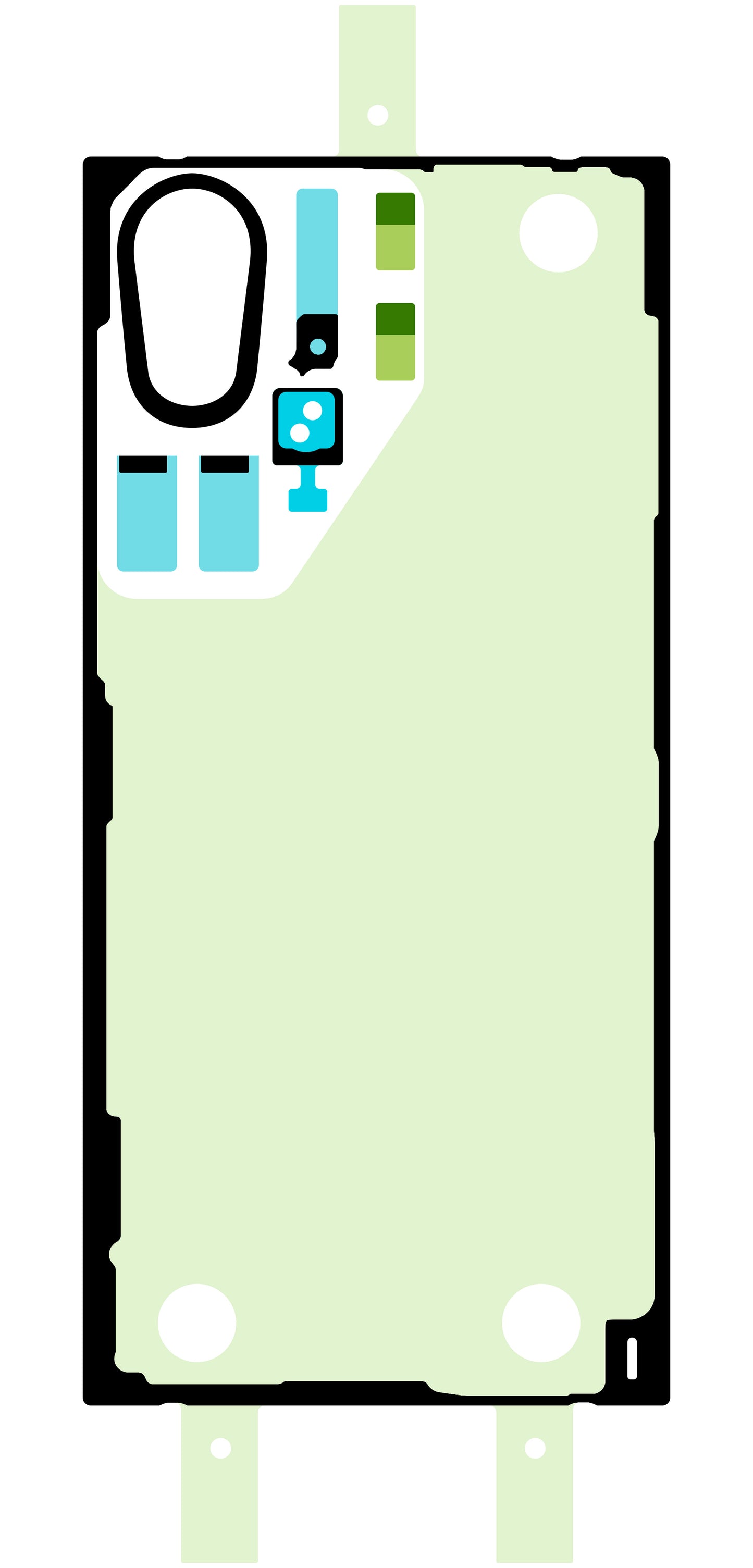 Kit lepidla pro kryt baterie Samsung Galaxy S22 Ultra 5G S908, Service Pack GH82-27490A