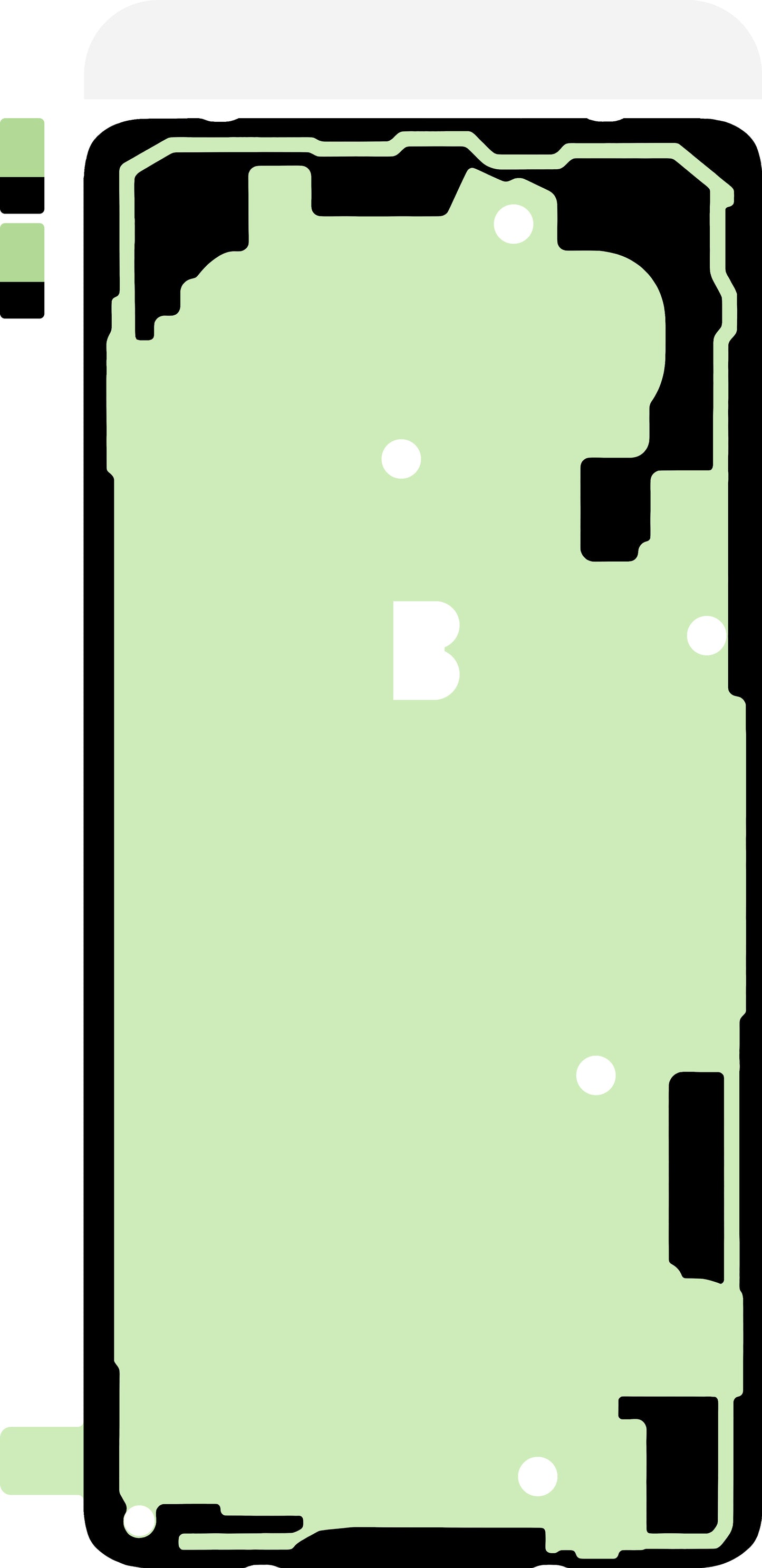 Battery Cover Adhesive Kit Samsung Galaxy S10+ G975, Service Pack GH82-18801A