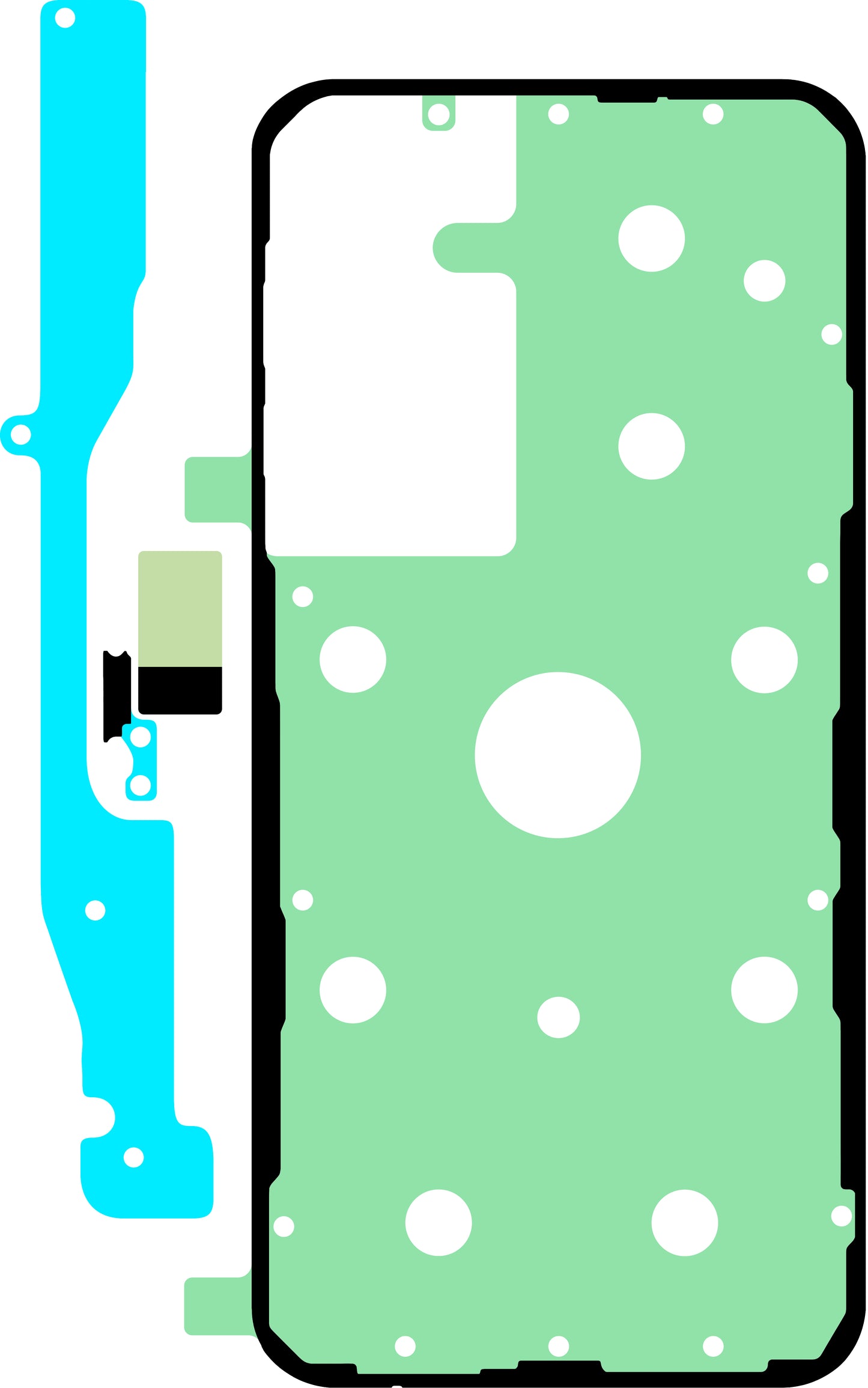 Kit lepidlo displej Samsung Galaxy A55 5G A556, Service Pack GH82-34540A