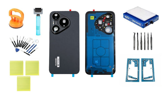Sada zadního krytu baterie Huawei Pura 90s Pro Mulberry Black Service Pack a specializované servisní nástroje