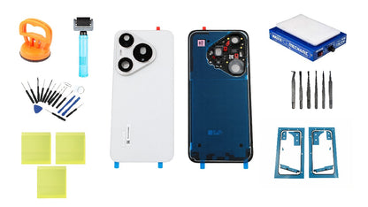 Sada zadního krytu baterie Huawei Pura 90s Pro Coconut White Service Pack a specializované servisní nástroje