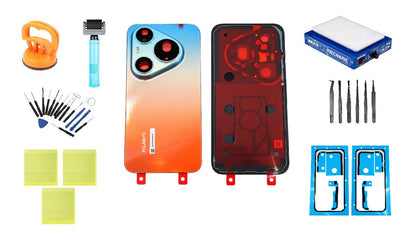 Sada zadního krytu baterie Huawei Pura 90s Pro Max Orange Ocean Service Pack a specializované servisní nástroje