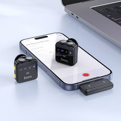 Lavaliera HOCO L17, USB-C / Lightning, Sada 2 kusy, Černá