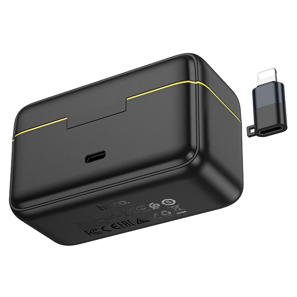 Lavaliera HOCO L17, USB-C / Lightning, Sada 2 kusy, Černá