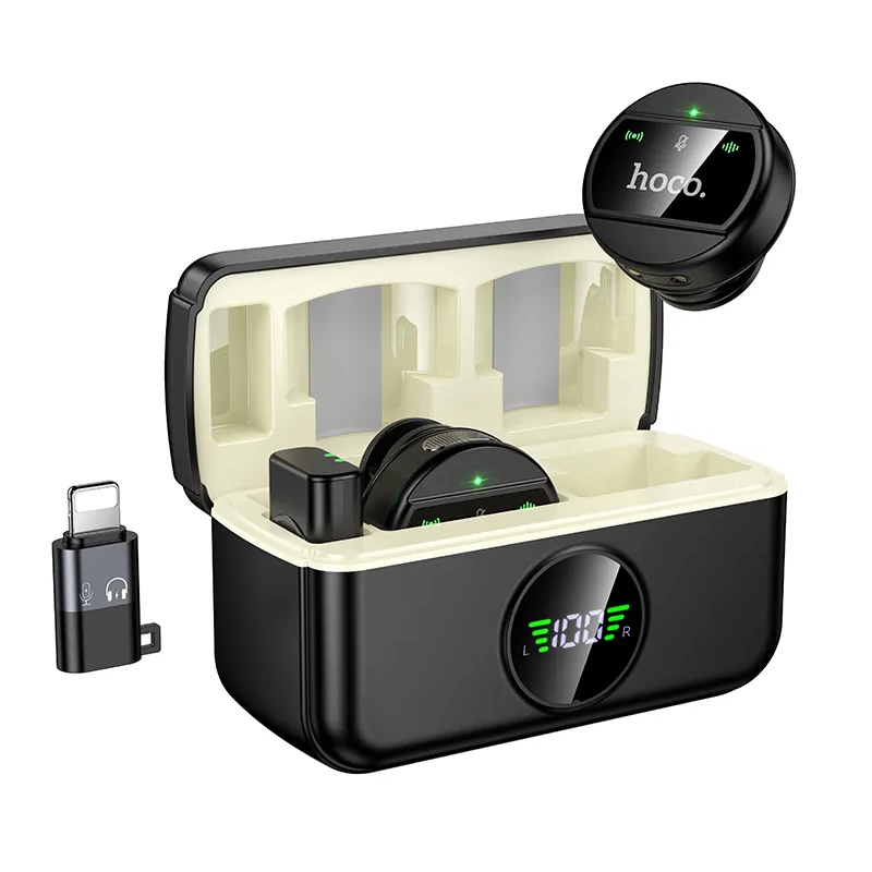 Lavaliera HOCO L22, USB-C / Lightning, Sada 2 kusy, Černá