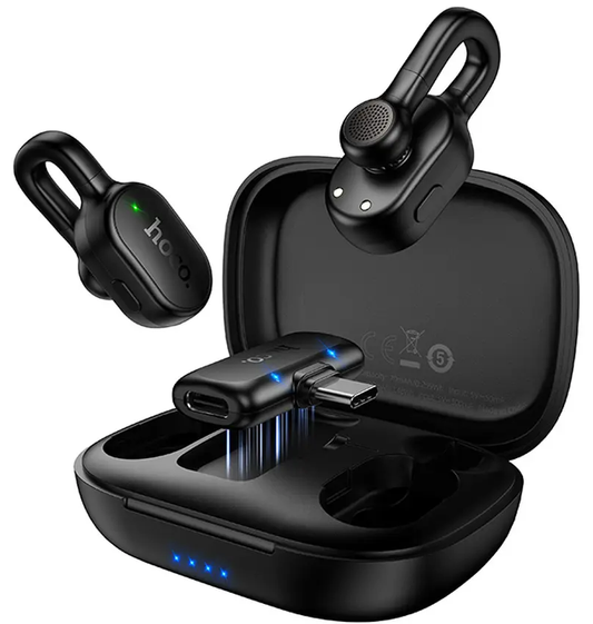Lavaliera HOCO L27, USB-C, Sada 2 kusy, Černá