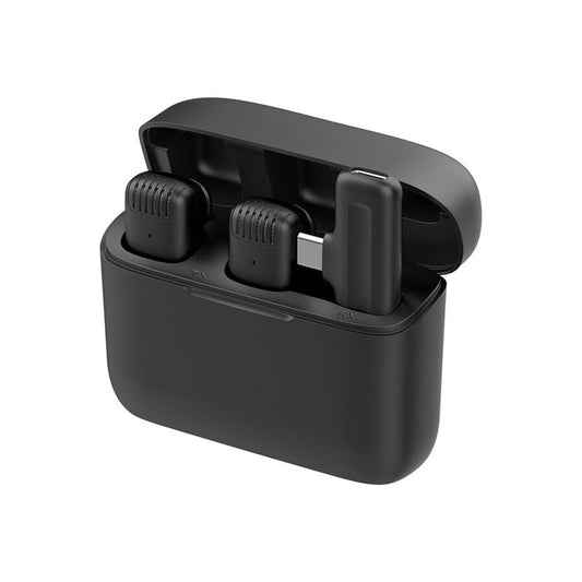 Lavaliera Techsuit LW4, USB-C, Sada 2 kusy, Černá