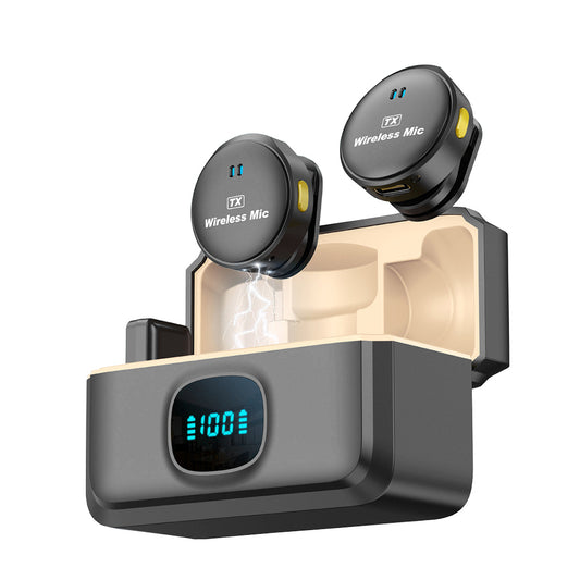 Lavaliera Techsuit LW5, USB-C, Sada 2 kusy, Černá