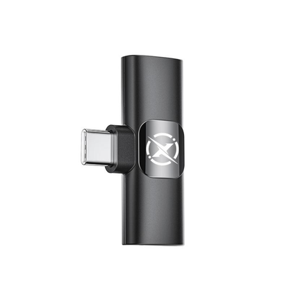 Lavaliera XO Design MC14 Dual, USB-C / Lightning, Sada 2 kusy, Černá