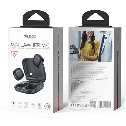 Lavaliera Yesido KR20, Lightning, Sada 2 kusy, Černá