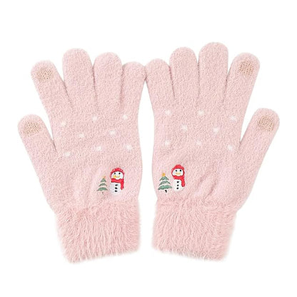 Dámské zimní dotykové rukavice Techsuit ST0011, velikost 17 cm, růžové