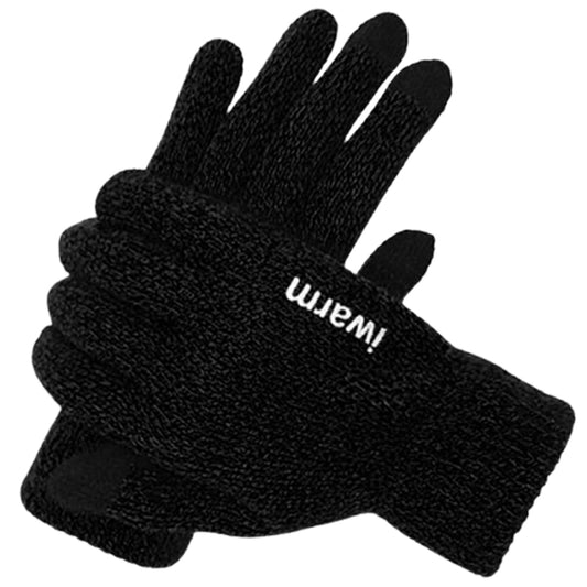Dotykové zimní rukavice Iwarm ST0005, velikost 21 cm, černé