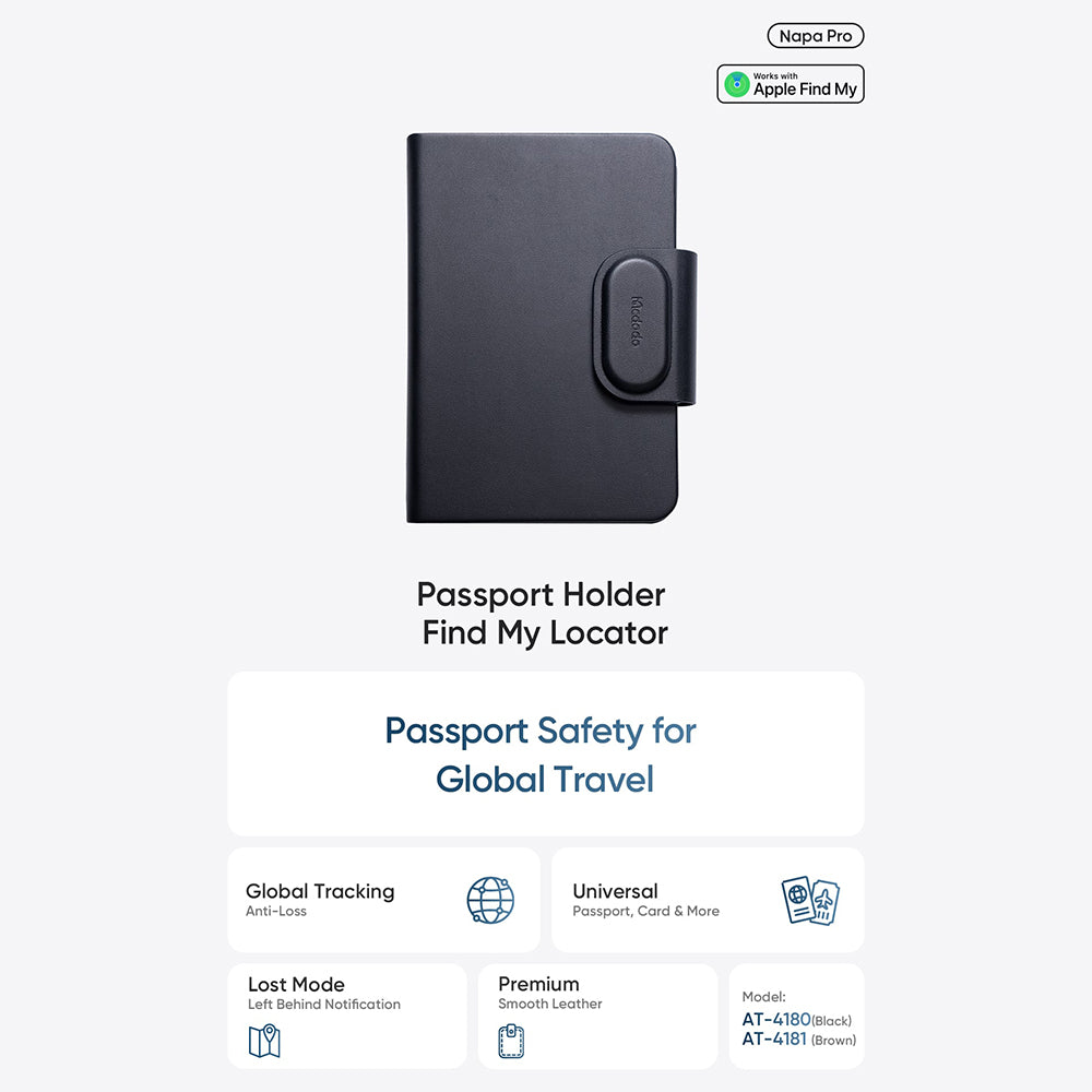 Mcdodo SmartTag Passport Napa Pro AT-4180 pro iOS Series, černá