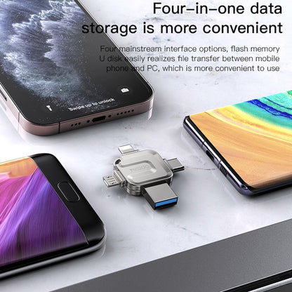 Externí paměť USB-A 3.0 / Lightning / USB-C / microUSB Yesido FL15, 128Gb