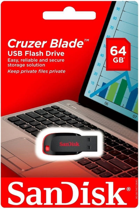 Externí paměť USB-A SanDisk Cruzer Blade, 64Gb SDCZ50-064G-B35