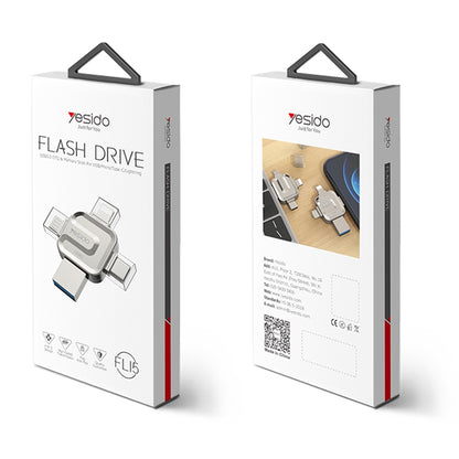 Externí paměť USB-A 3.0 / Lightning / USB-C / microUSB Yesido FL15, 16Gb