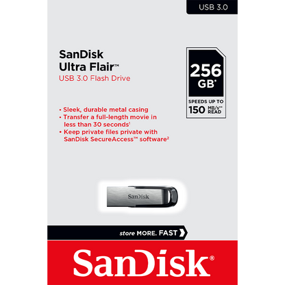 Externí paměť USB-A 3.0 SanDisk Ultra Flair, 256Gb SDCZ73-256G-G46