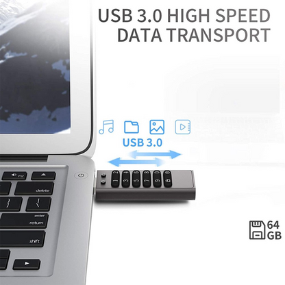 Externí paměť USB-A 3.0 OEM XC002 KeySecure, 64Gb