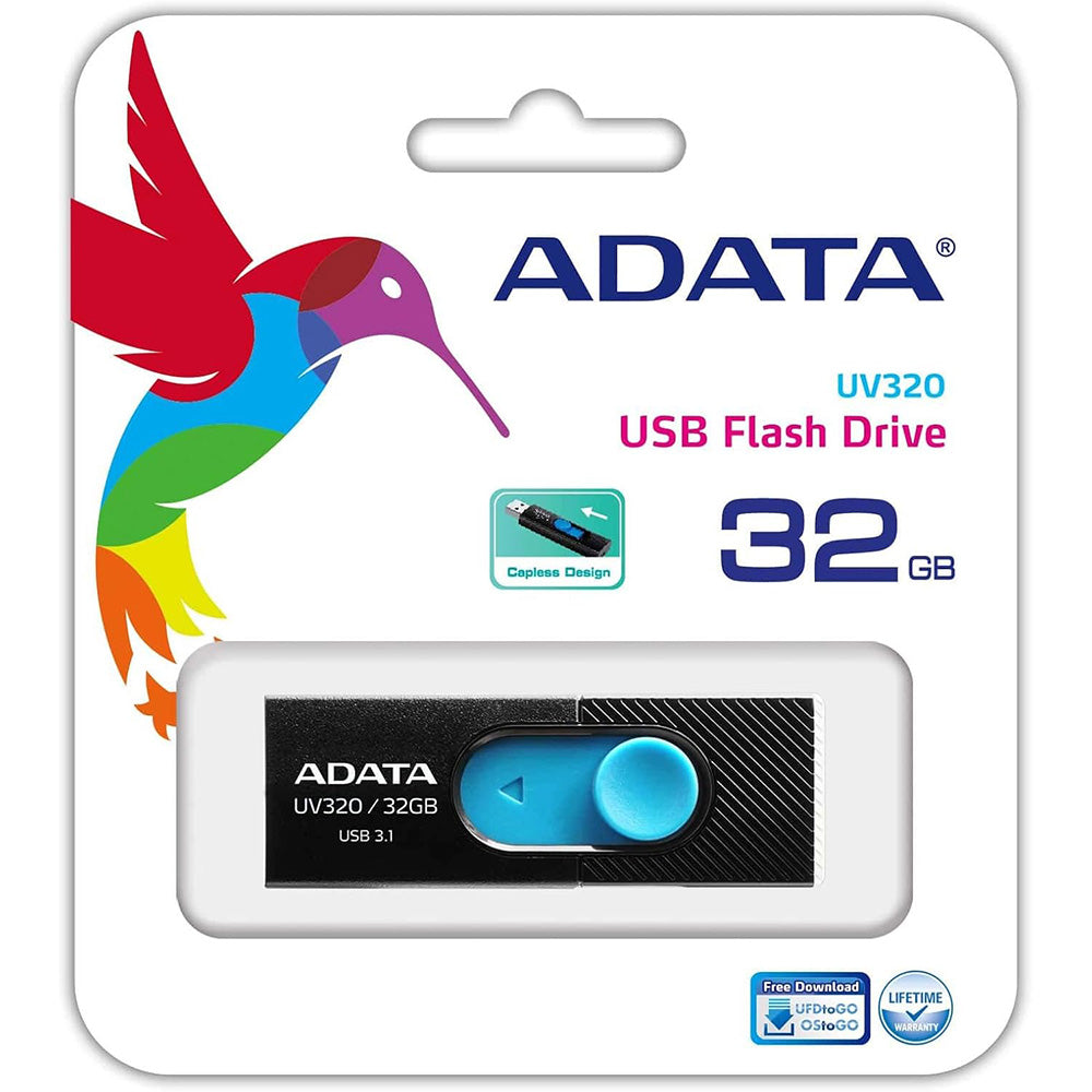 Externí paměť USB-A 3.1 Adata UV320, 32 GB AUV320-32G-RBKBL